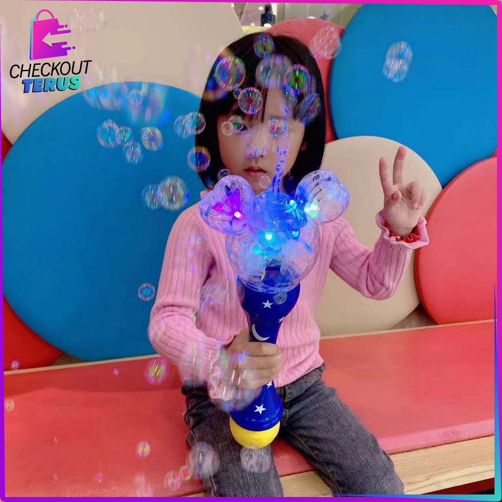 CT M35 M172 M173 Mainan Bubble Wand Stick Dengan Musik Mainan Tongkat Balon Gelembung Sabun Bubble Gun Pretend Play Kids