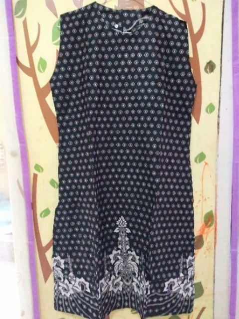 Dress Bolero Mahkota Melia Abu Batik Modern Midi Dress Kerja Seragam Kantor Pesta Kondangan