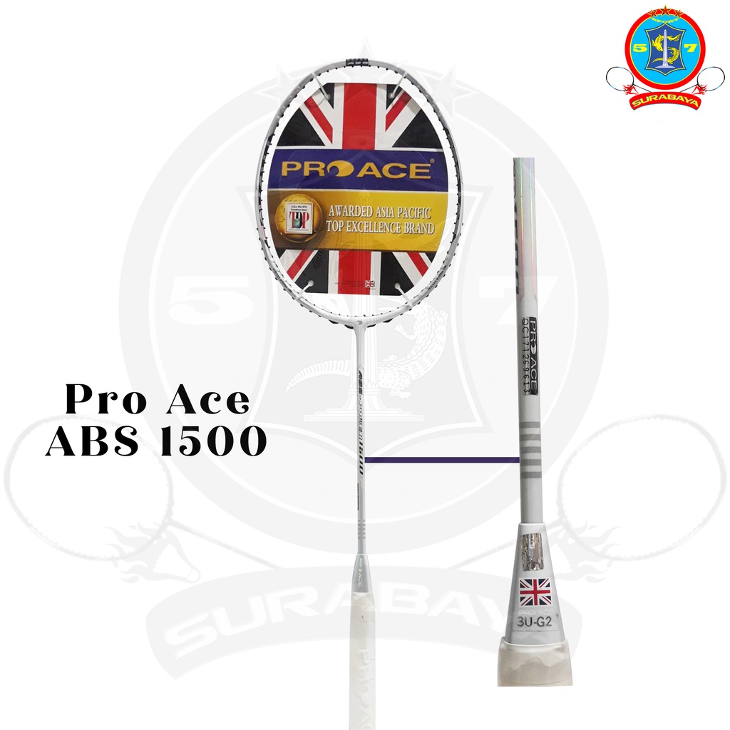 Raket Badminton Pro Ace ABS 1500 Original Bonus Komplit