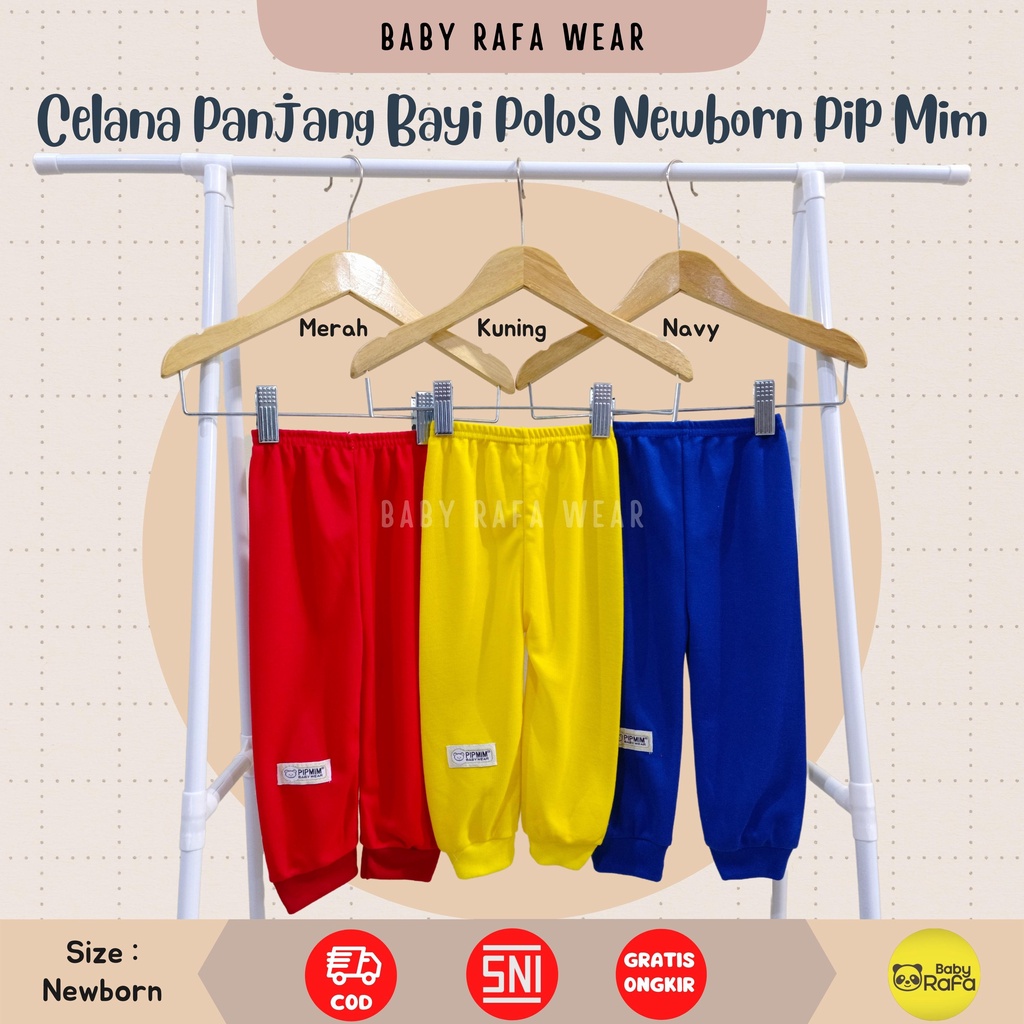 Celana Panjang Bayi Newborn merk SNI PIP MIM - POLOS WARNA TUA