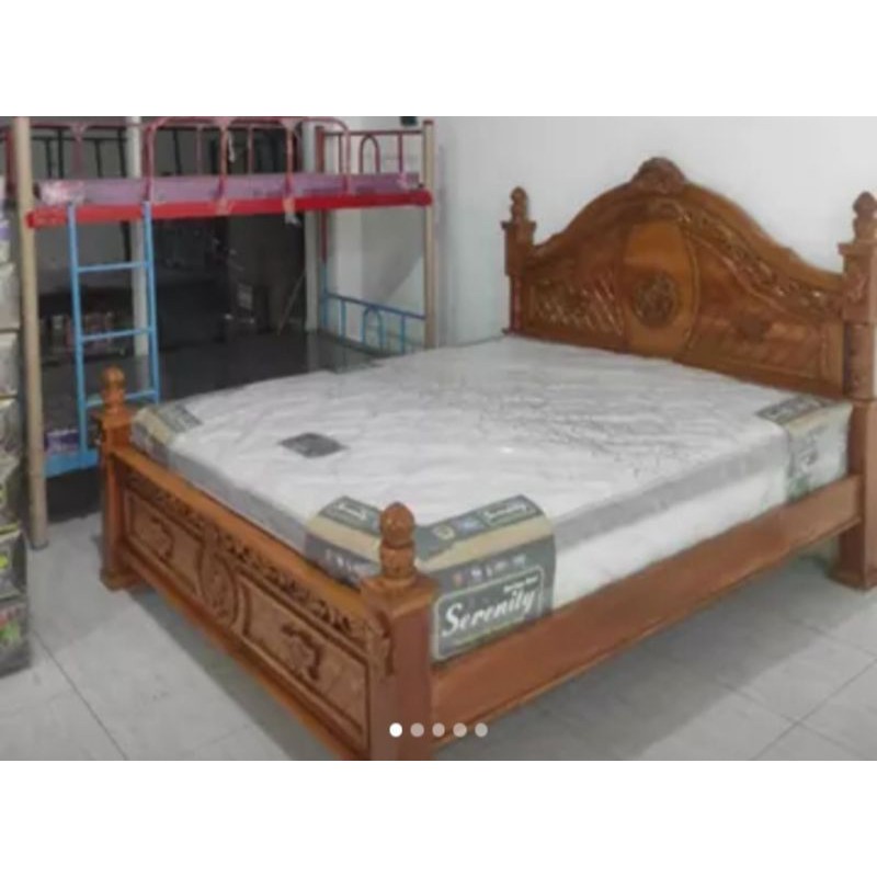 Ranjang jati jepara ukiran ukrn 160x200