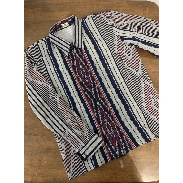 KEMEJA JAGRATARA HEM KERJA COWOK TENUN TROSO JEPARA BATIK MURAH SOLO