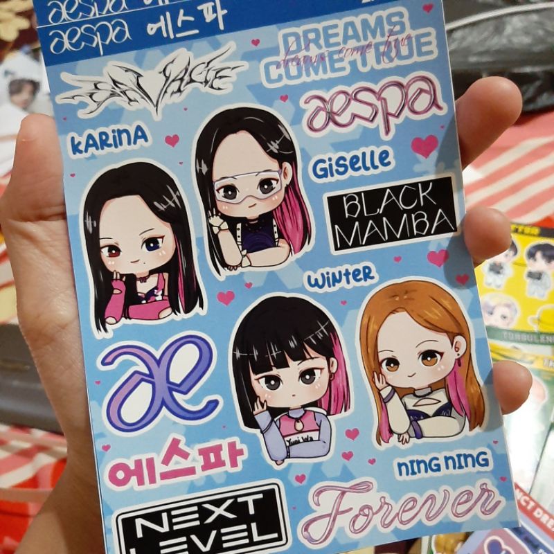 Sticker AESPA BLACK MAMBA NEXT LEVEL SAVAGE DREAMS COME TRUE chibi fanart zkwon18