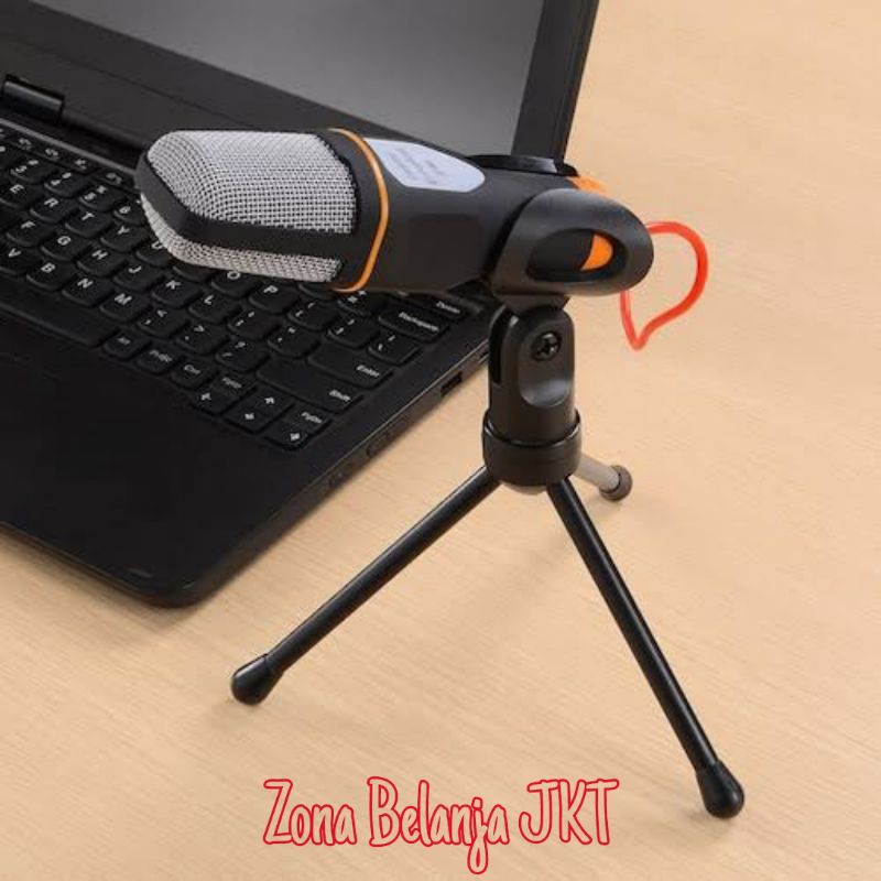 MICROPHONE MIKROFON MIC CONDENSER 3.5MM JACK WITH STAND MIK RECORDING PODCAST LAPTOP PC SF-666