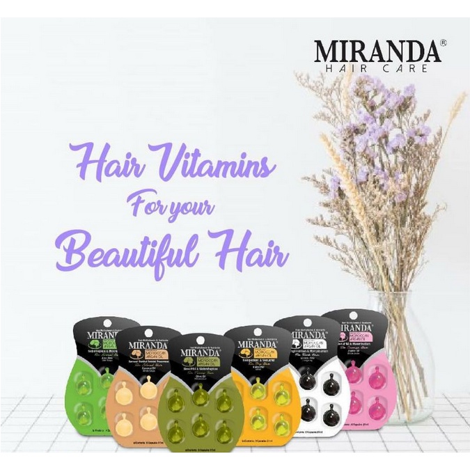 (BOSS) MIRANDA HAIR MULTIVITAMIN &amp; NUTRIENTS VITAMIN RAMBUT SACHET ISI 6 PCS