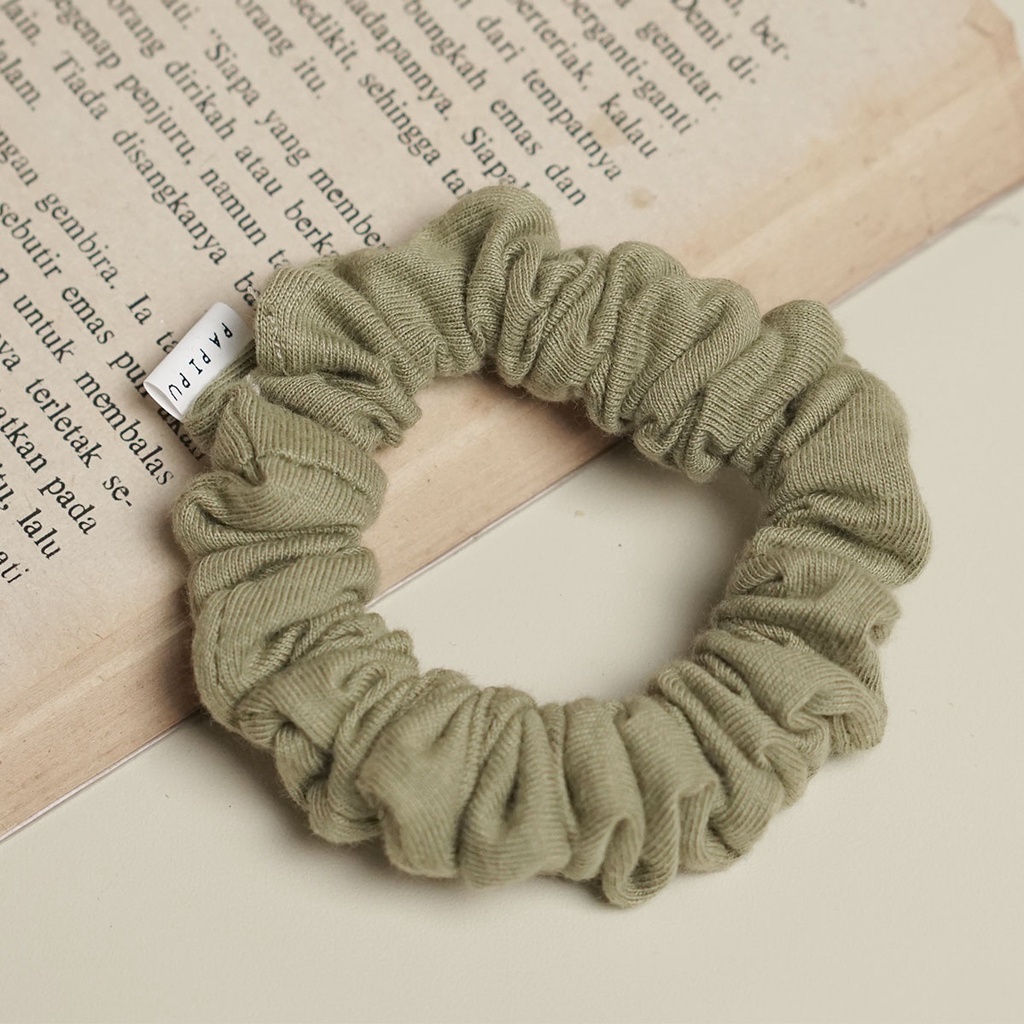 Papipu studio green velvet cake ultrasof scrunchies ikat rambut