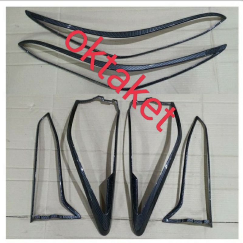 paket garnish depan belakang Fortuner 2021 2022 GR Sport Full Carbon