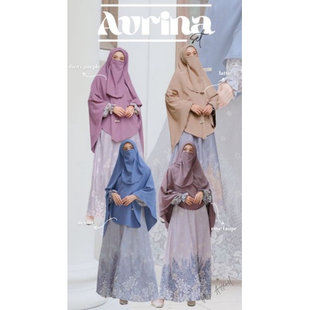 Set Gamis Maxmara Khimar Tiffany Twill Free Cadar LD 96-115