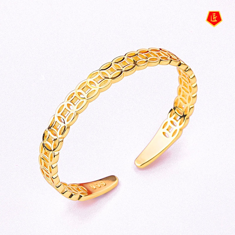 [Ready Stock]Temperament Personality Gold Coin Bracelet