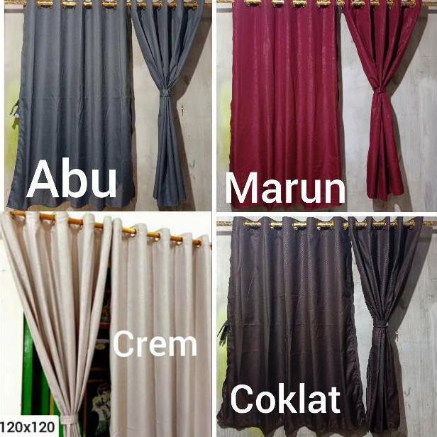 Trendϟ Gorden Jendela Embos Smokring 120x120 - Gorden Jendela Kecil Polos - Gorden Kecil