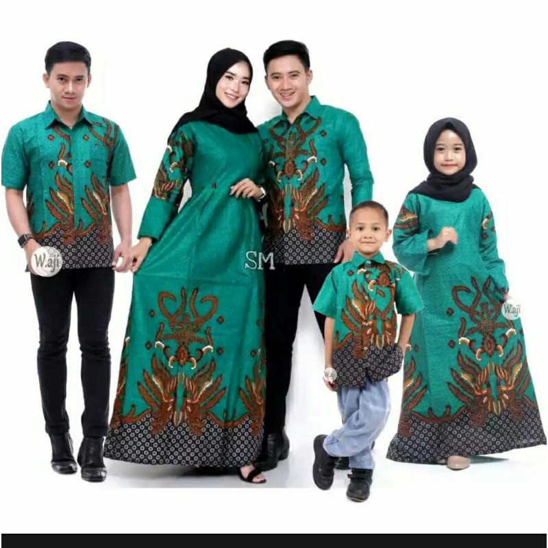 Batik Couple Keluarga Sania Ruffle Ori Ndoro Jowi Dnt Motif