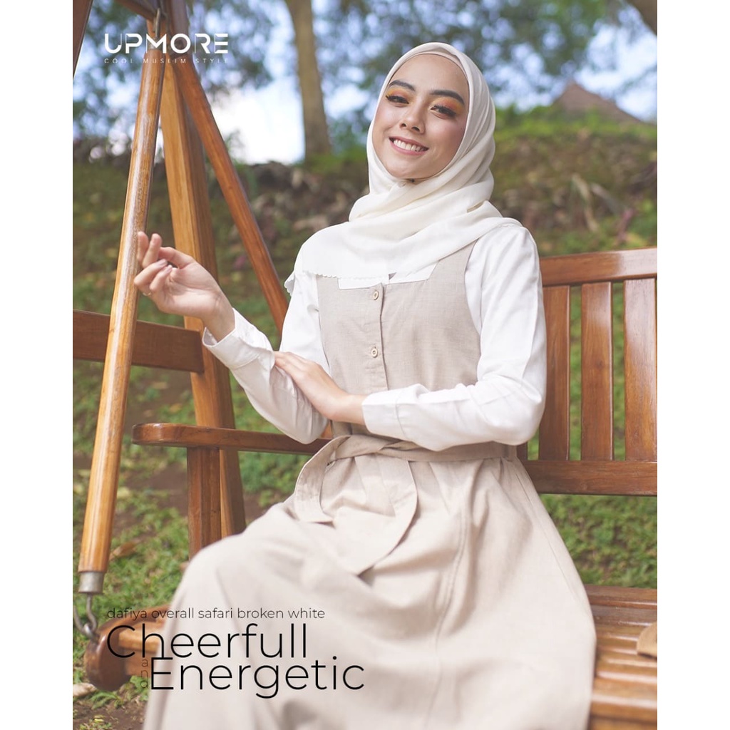 UPMORE DAFIYA OVERALL SET CAFE - BROKEN WHITE