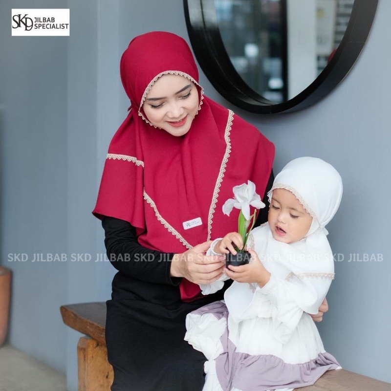 SKD | Khimar DUMBO QUEEN RENDA (Dewasa / Kids)