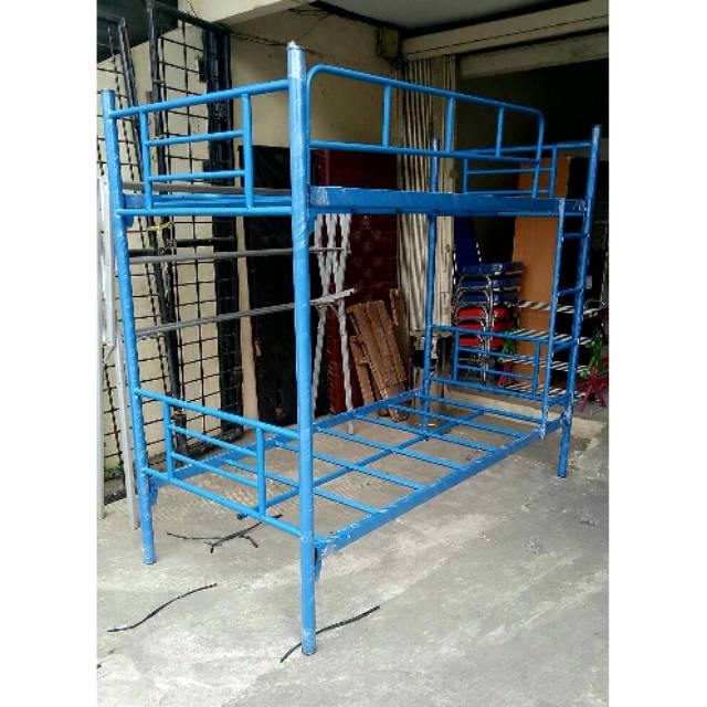 Ranjang susun besi demir bunk bed dan sidero plus