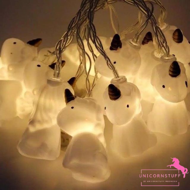 Lampu Tumblr Unicorn Gantungan Kamar Anak Warm White Kado Anak