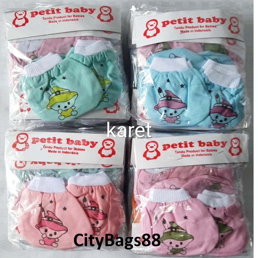 CityBags-3 SET (6 PASANG) SARUNG TANGAN &amp; KAKI BAYI NEWBORN MURAH MODEL RIP