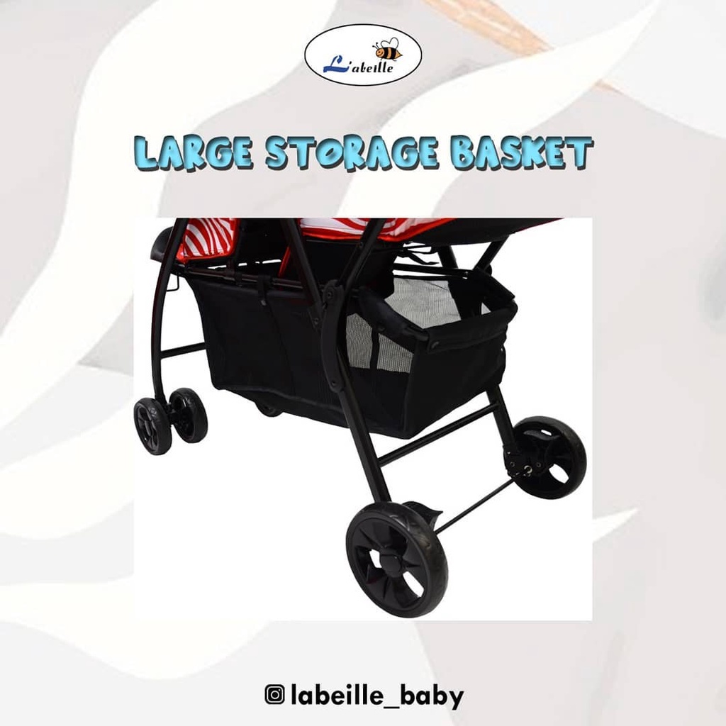 Labeille Stroller Kembar Sena 705 - Kereta Dorong Bayi Kembar - Blue