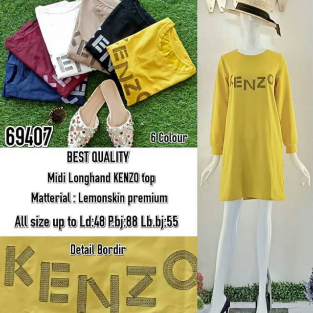Tunik kenzo bahan kaos import