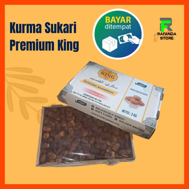 Kurma Sukari Premium Ranuna / Premium Al Baraqa / Al Qassim / Kurma Sukari 3kg Pekanbaru