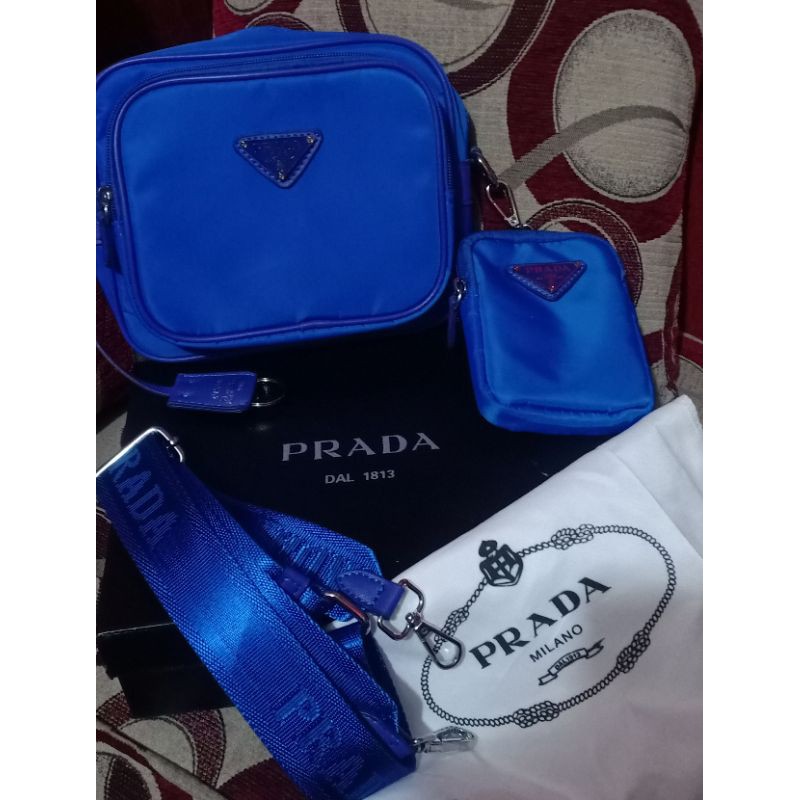 tas prada biru box