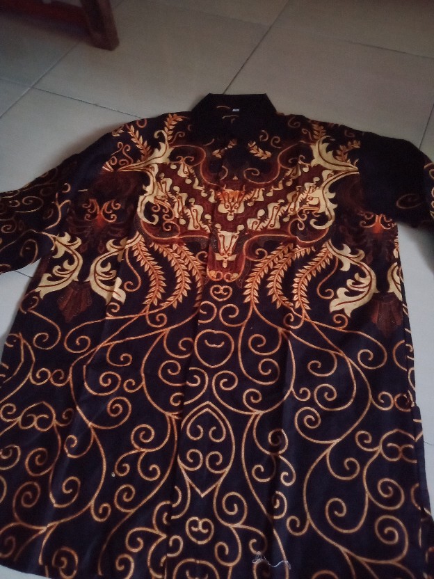 Batik Pria Size M L Xl Xxl  Bswart Batik Hrb026 Kenongo Hem Panjang Padi