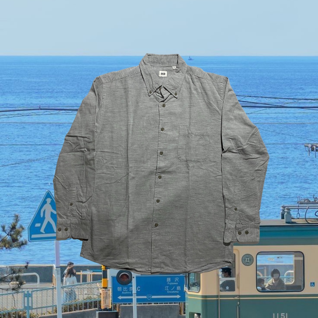 Kemeja corduroy misty uniqlo second