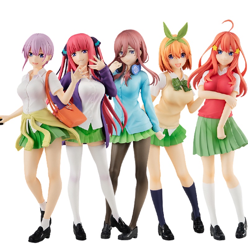 Mainan Action Figure Model Anime Nakano Seragam Kuintial Quintuplets Untuk Koleksi