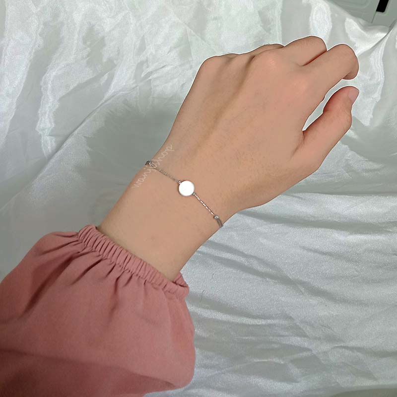 Gelang Tiny Mote Kerang Love Bulat Segitiga Bulan Gelang Super Simple Cute Simple Knot Rantai Chain