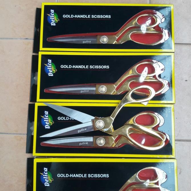 delica gunting kain warna gold