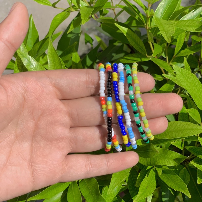 Kpop Bracelet / Gelang Manik / Gelang Pelangi / Gelang Idol Kpop Korea / BEADS RING KPOP  [[ EOURCRA