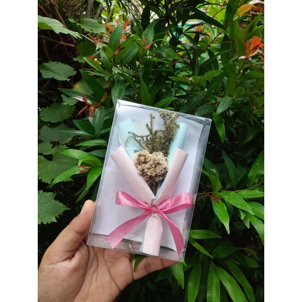 Gried flower card box mini/bok mika/box mika/buket mini