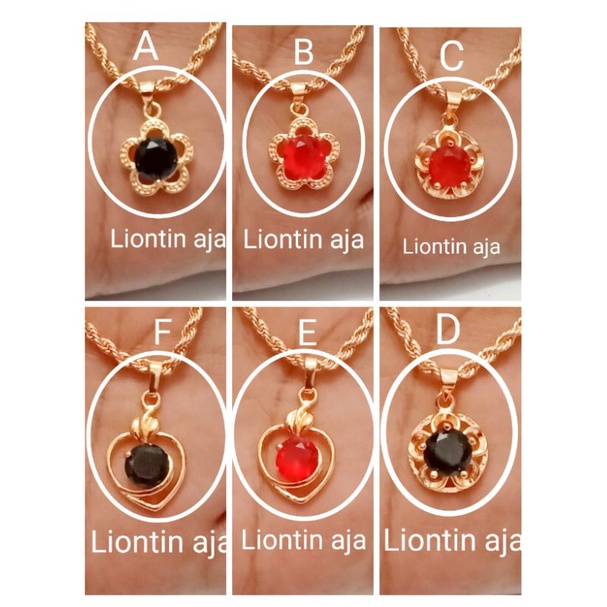 NAL779. Liontin xuping lapis emas dgn mata zircon