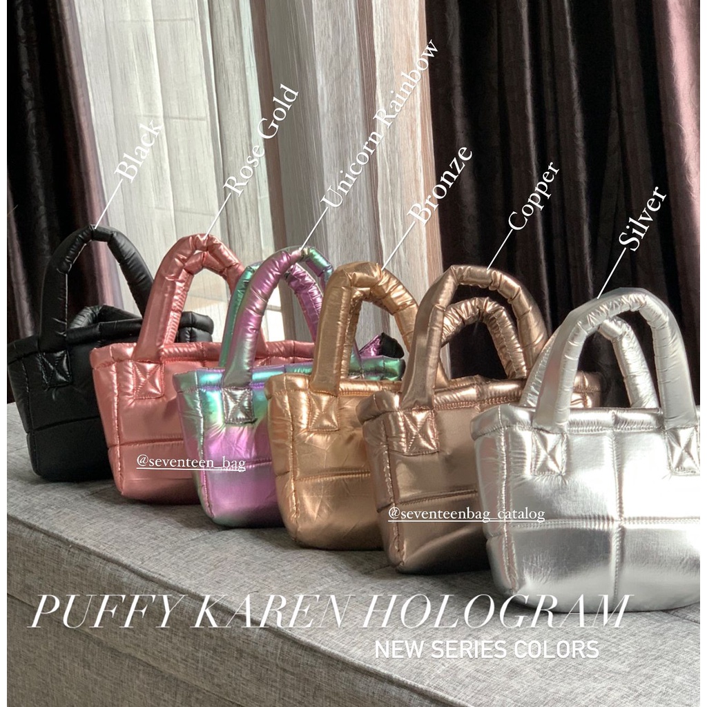 PUFFY KAREN HOLOGRAM l TAS SELEMPANG WANITA - SEVENTEENBAGS SVN17306