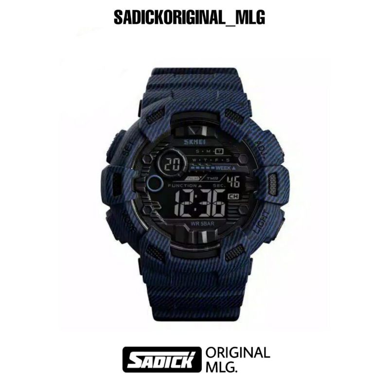 SKMEI Jam Tangan 1472 Skmei 1472 Blue denim  / Skmei Original / Digital