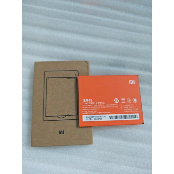 BATERAI XIAOMI REDMI NOTE 2 BM45 ORIGINAL XIAOMI