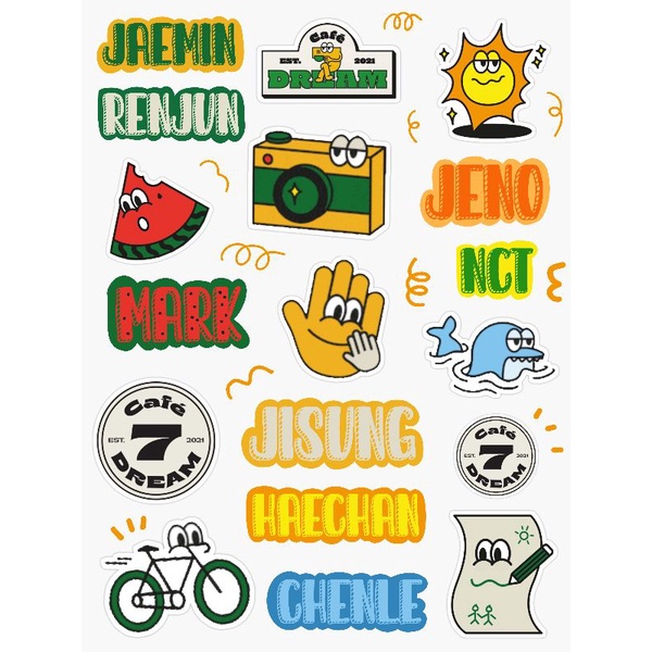 jual sticker sheet n c t nct cafe dr eam sticker pack kpop bisa cod indonesia shopee indonesia