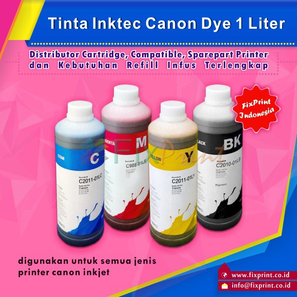 Tinta Inktec Canon Dye Cyan 1 Liter Murah