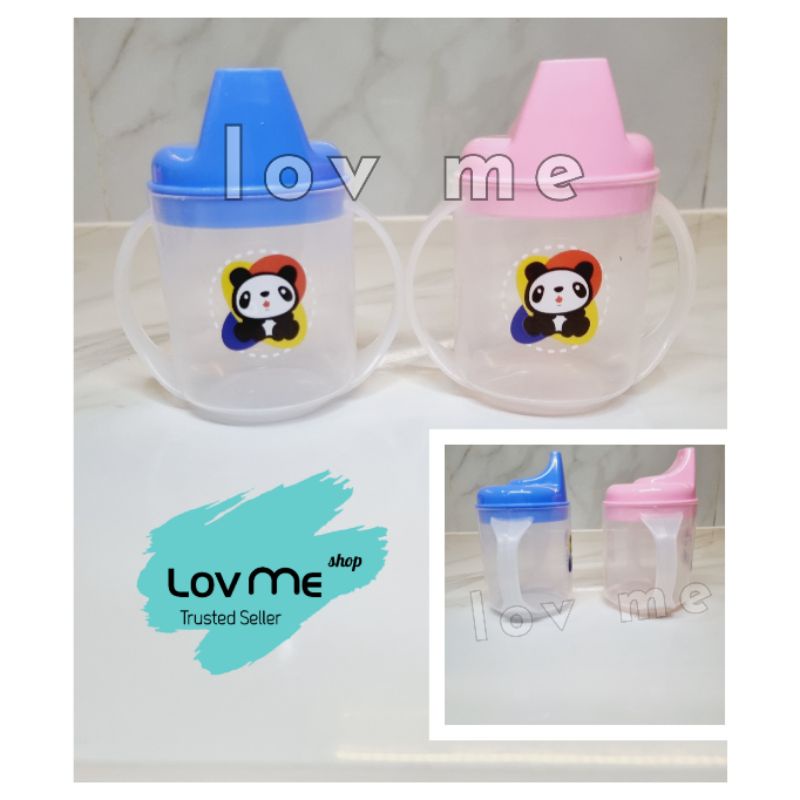 lov me❤Lusty Bunny Gelas Sippy Cup Cangkir Spout dengan 2 handle Pegangan Gl1296 Gl1289