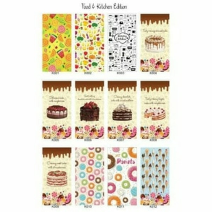 STIKER KULKAS 2 PINTU DESIGN FOOD & DRINK