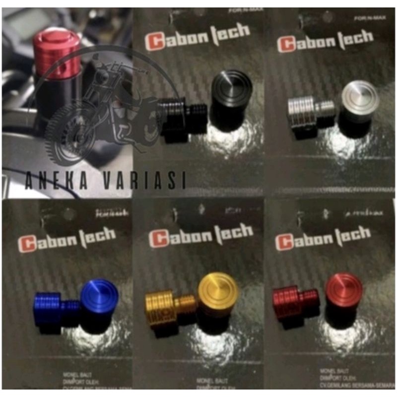 MONEL SPION TUTUP LUBANG BAUT SPION 1SET KIRI KANAN CNC PREMIUM HONDA &amp; YAMAHA