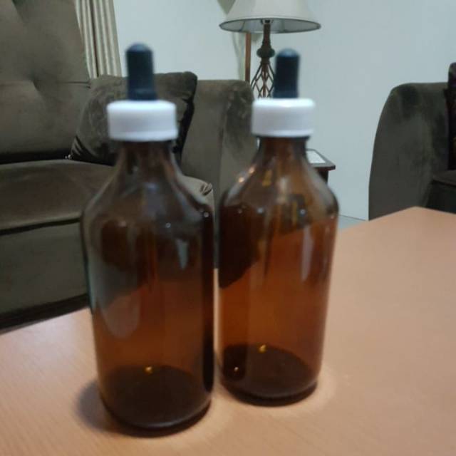 Dropping bottle 250ml , botol kaca coklat pipet