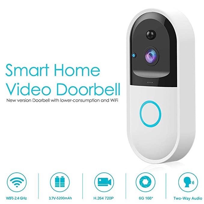 B50 Intelligent Smart Home WiFi Video Doorbell 720P - Bel Pintu Pintar