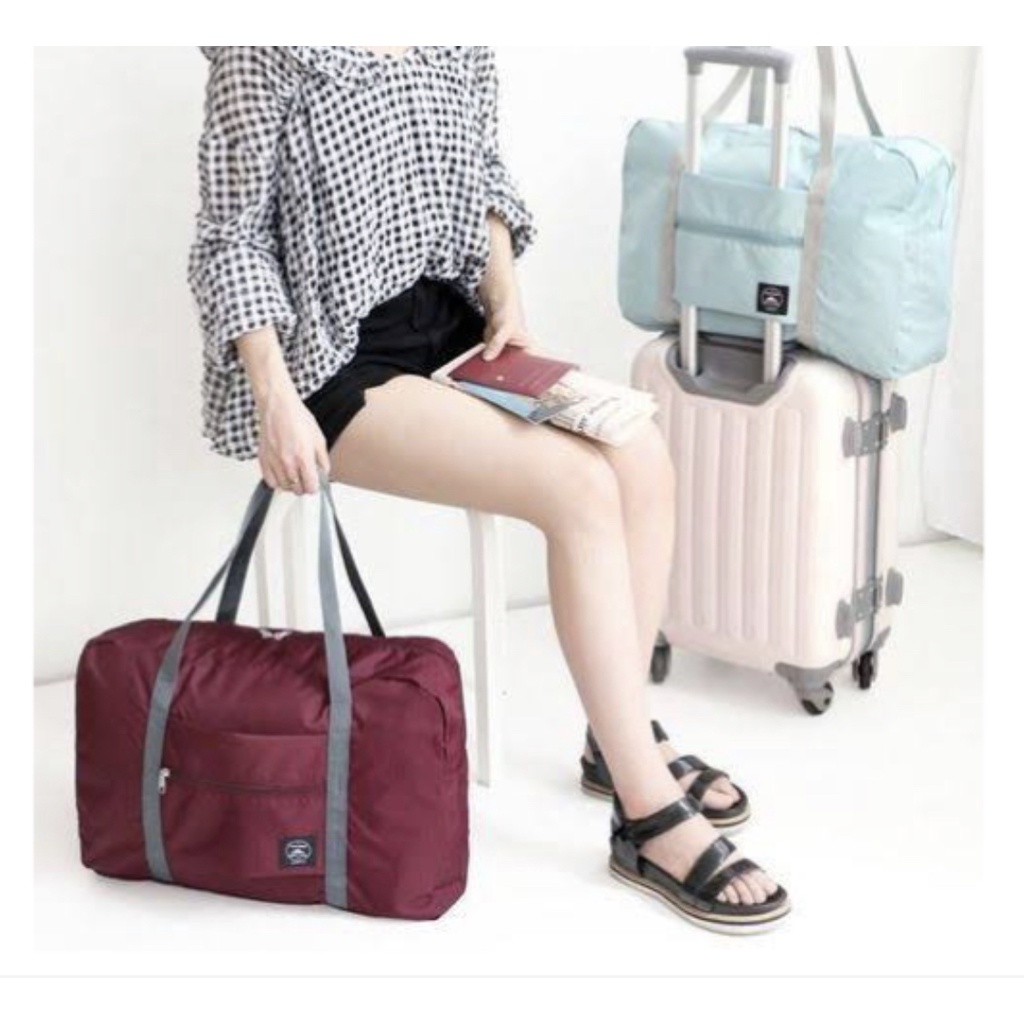 Wind Blows River Flows Folding Travel Bag Tas Travel Lipat