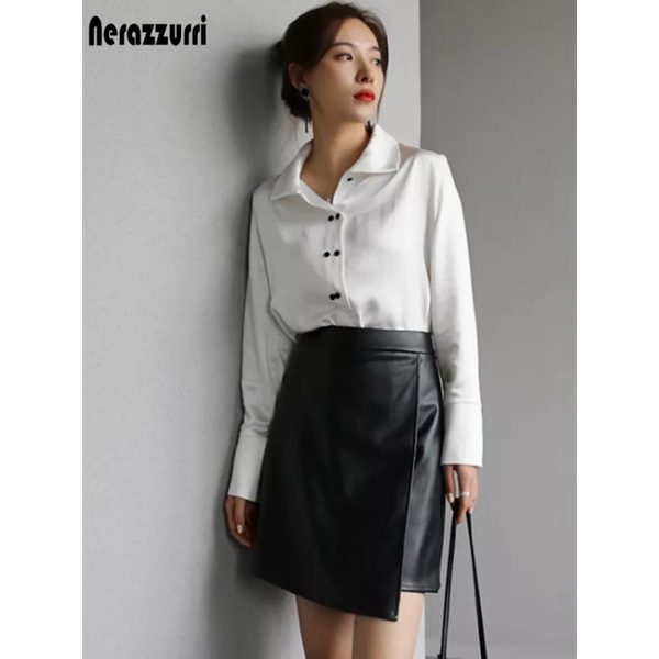 rok wanita/rok mini skirt leather