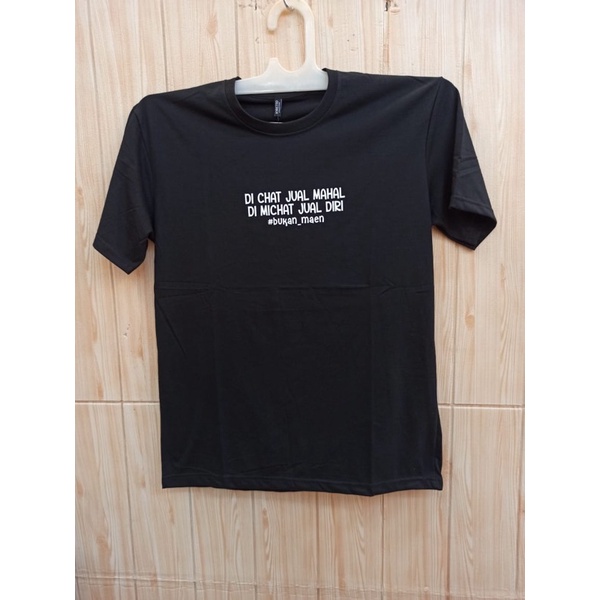 kaos kata kata / kaos michat hitam