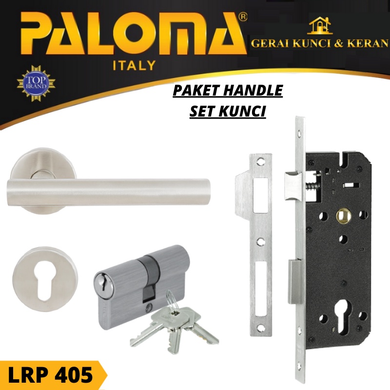 HANDLE PINTU KUNCI SET PALOMA LRP 405 Handle Mortise Cylinder Lock Gagang Pintu HANDEL