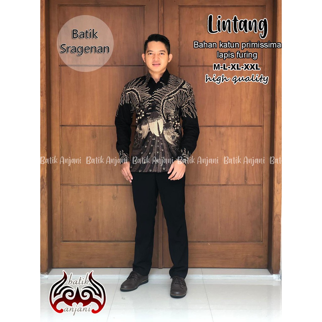 LINTANG Kemeja Batik Pria Full Furing Bahan Katun Primisima