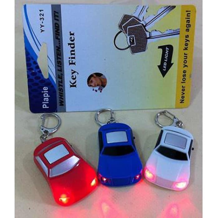 Gantungan Kunci Siul model mobil Key Finder Car LED aksesoris souvenir koleksi pajangan