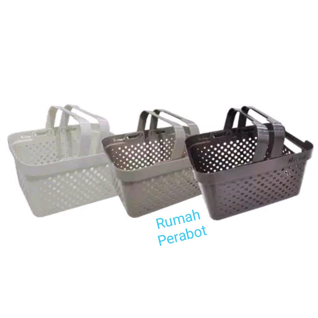 Keranjang Serbaguna Kecil Hawaii Luxio (s)-Keranjang Plastik-Keranjang Susun