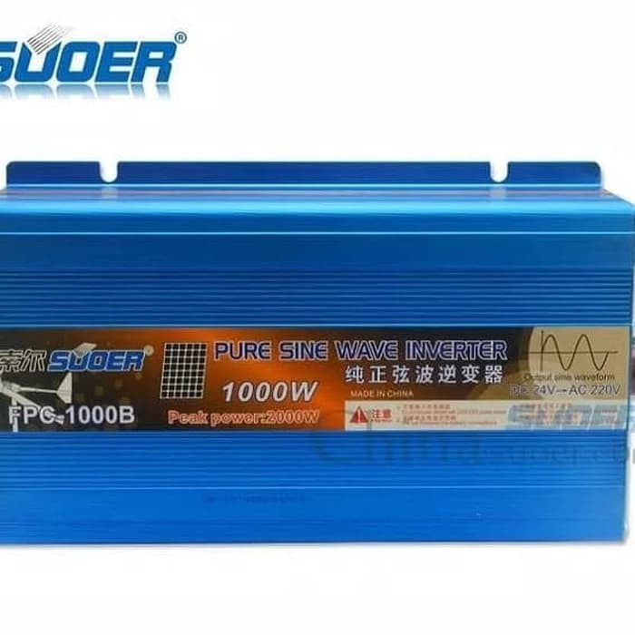 SUOER PURE SINE WAVE INVERTER SINUS MURNI 1000WATT 12VOLT FPC1000